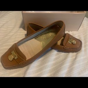 Tan Michael Kors Loafer Flats